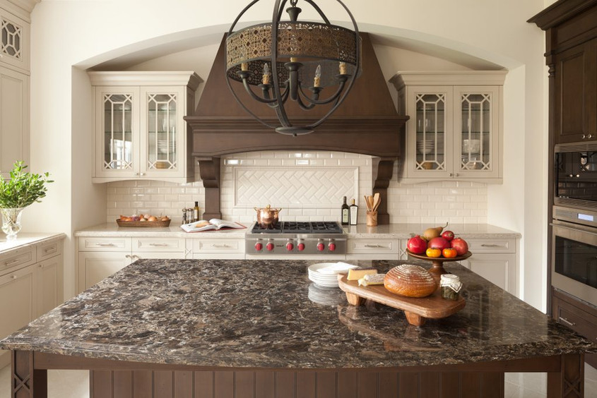 kitchen countertops - black and brown