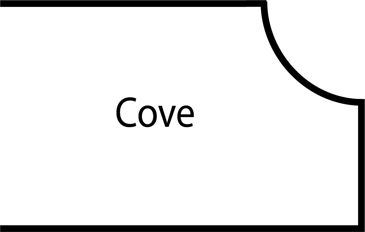 Cove cut for granite countertops